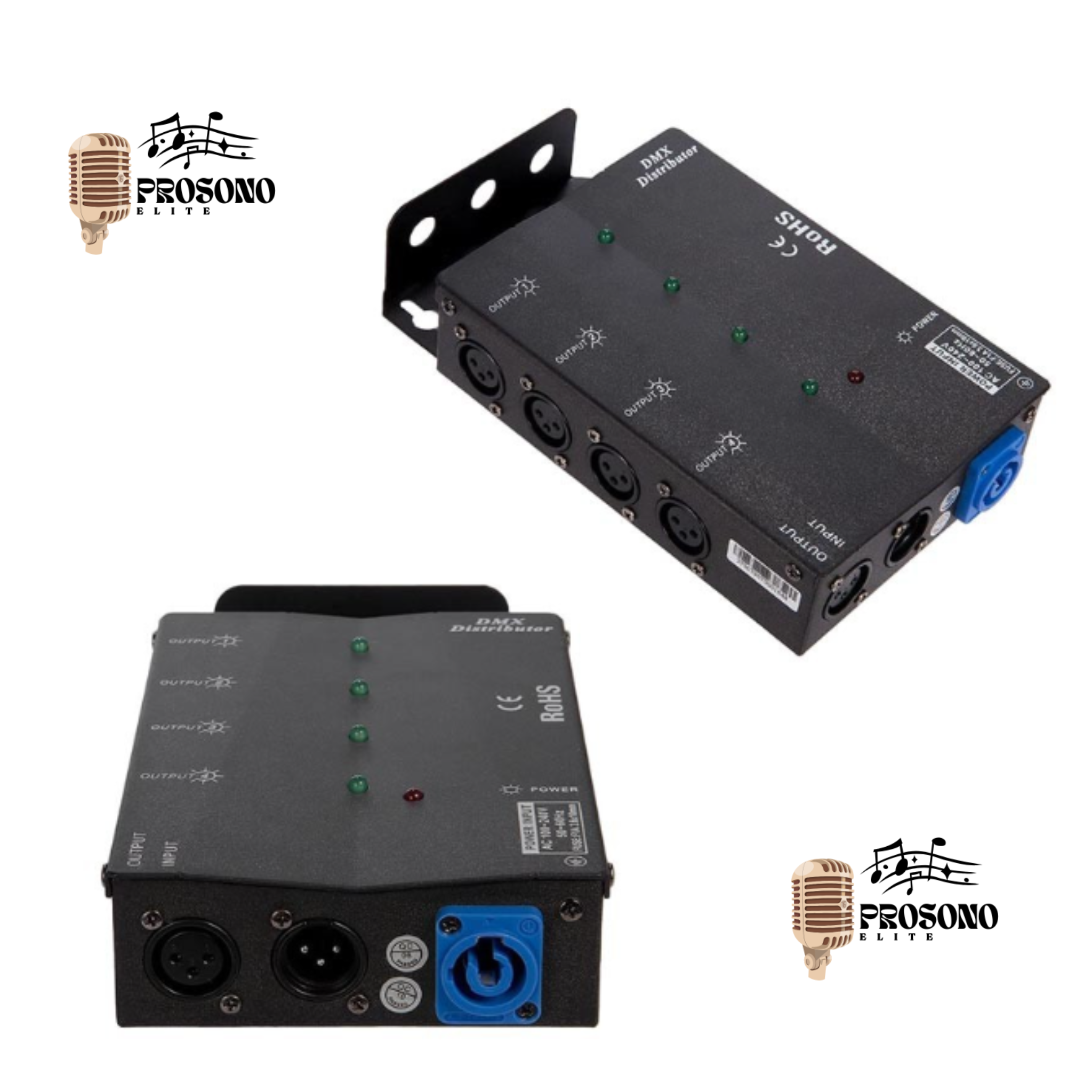 Distributeur DMX 4 Canaux - Amplificateur d'Éclairage Professionnel